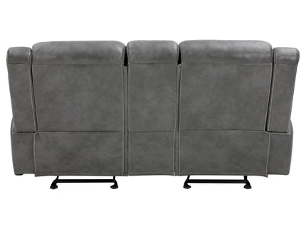 Carmen - Cool Motion Loveseat With Storage, With Reclining Function And Built In Storage - Gray