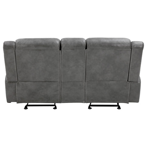 Carmen - Cool Motion Loveseat With Storage, With Reclining Function And Built In Storage - Gray