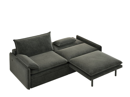 4 Seat Convertible Sleeper Sofa Bed, Modern With Storage