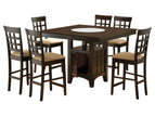 Dark Brown / 7 Pc. Table, 6 Chairs