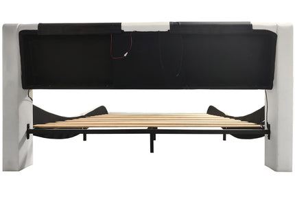 Platform Bed Frame With LED Lighting, tooth Music, Vibration Massage