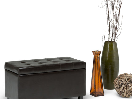 Cosmopolitan - Storage Ottoman Bench With Open Bottom - Tanners Brown