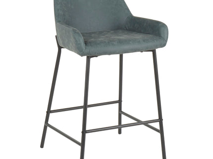 Daniella - Industrial Fixed Height Counter Stool (Set of 2)