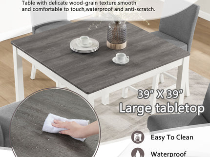 5 Piece Counter Height Table Set With 4 Chairs