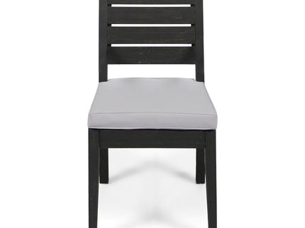 Outdoor 6 Seater Dining Set With Bench - Dark Gray / Light Gray