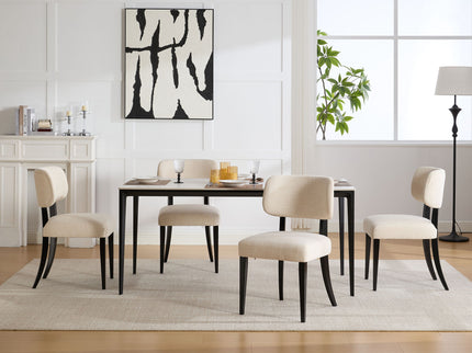 Kitchen Dining Chairs (Set of 2) - Cream