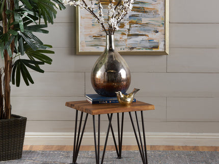 Zion - Outdoor Industrial Iron And Coffee Table - Teak