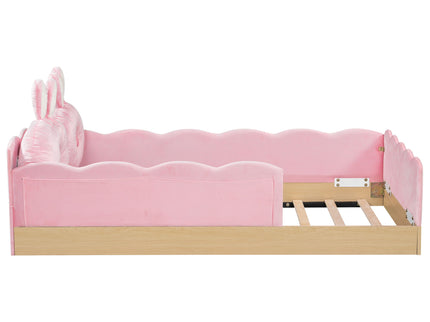 Platform Bed With Animal Pillows And Storage Bags