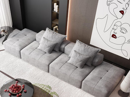 Modern Oversized Diy Combination Modular Sectional Sofa With Pillows
