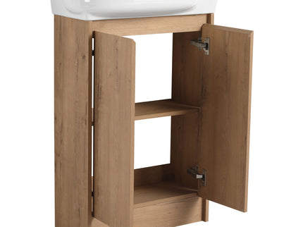 Freestanding Bathroom Vanity With Sink And Storage Rack, Soft Close Doors Base With Basin