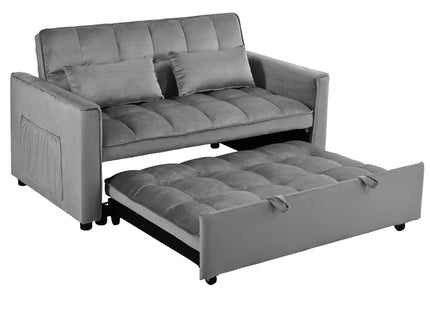 3 In 1 Pull Out Couch Convertible Sofa Bed With Reclining Backrest
