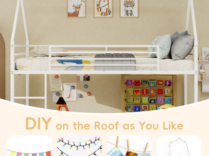 Bunk Bed With Safety Guardrails, No Box Spring Needed