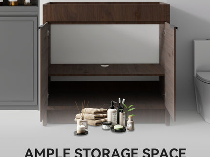 Freestanding Bathroom Vanity Cabinet With Soft Close Doors, Cabinet Only