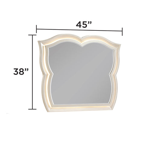 Flora - Framed Mirror With LED Lighting (Dresser Not Included) - Champagne