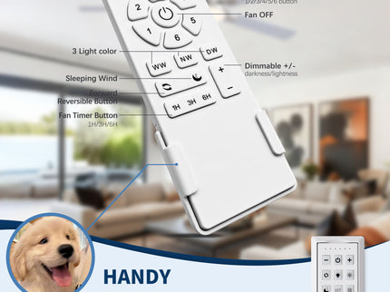 Flush Mount Ceiling Fans With LED Light And Remote Control, 5 Blades