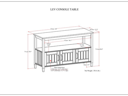 Lev - Console Table - Smoky Brown