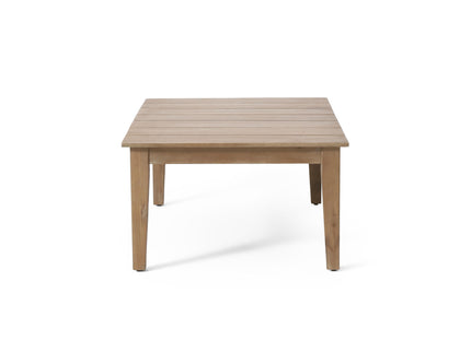 Outdoor Coffee Table With Slat Panel Top - Light Brown