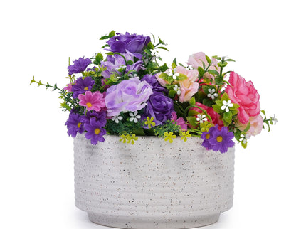 2 Pieces Flowerpot, Planter For Patio, Garden Or Windowsills - Milk White