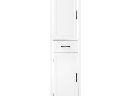 Tall Freestanding Bathroom Storage Cabinet With 2 Doors And Adjustable Shelves