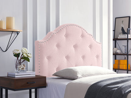 Flanner - Contemporary Fabric Upholstered Twin Headboard - Blush
