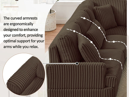 Oversized Sectional Sofa U - Shaped Sofa Couch Modern Sofa Upholstered In Soft With A Chaise Lounge For Living Room