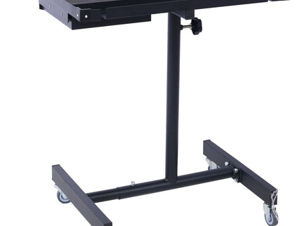 Adjustable Tear Down Work Table With Drawer For Garages, Repair Shops, And Diy, Portable, (4) 2.5" Swivel Casters, 220 Pound Capacity, Rubber Corners, Heavy Duty Steel