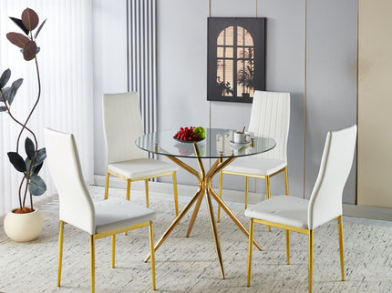 Compact Dining Table With Glass Top