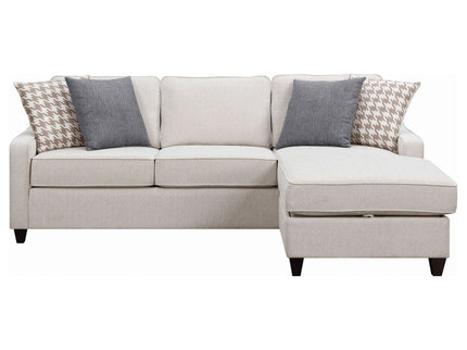 Isla - L-Shaped Sectional Sofa With Pillows - Beige