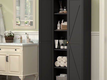 Adjustable 2 Door Storage Cabinet With Adjustable Shelves