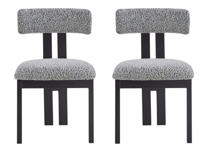 Modern Upholstered Armless Dining Chairs With Metal Legs