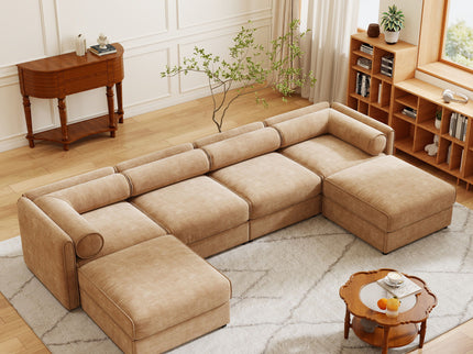 Contemporary Elegant Sofa With Storage And Ottoman