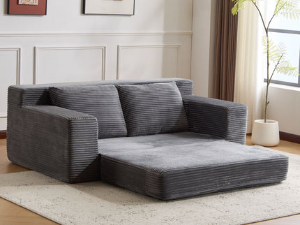 Comfortable Deep Seat Loveseat Sofa Bed, Reversible Cushion With Pillows