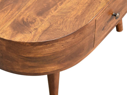 Mini Rounded Coffee Table - Chestnut