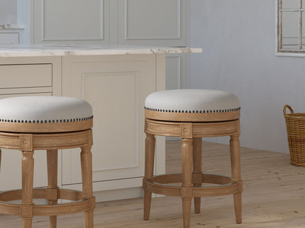 Rustic Elegance Backless Swivel Stool