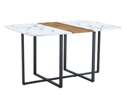 2 Tone Dining Table For Modern Minimalist And Industrial Styles