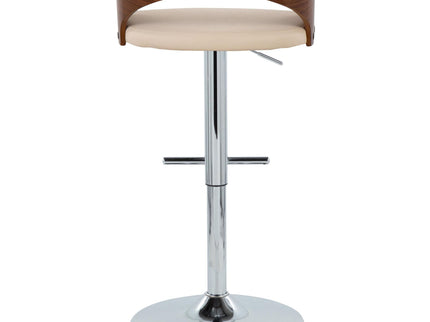 Grotto - Mid Century Modern Adjustable Height Barstool, Swivel With Straight T Footrest (Set of 2)