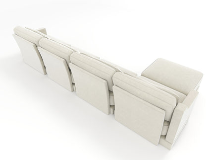Stylish Sofa With Ottoman And Lumbar Pillows, Ergonomic Design