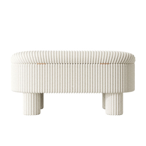 Storage Ottoman Upholstered Bench With Lift Top Storage For Bedroom