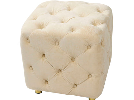 Modern Upholstered Ottoman, Exquisite Small End Table, Soft Foot Stool, Dressing Makeup Chair, Comfortable Seat For Living Room, Bedroom, Entrance