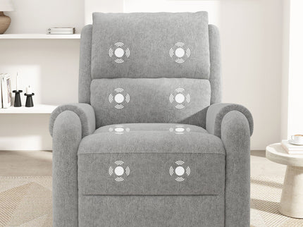 Manual Recliner Massage Chair With Swivel Rocker, 8 Massage Modes, Side Storage Pocket