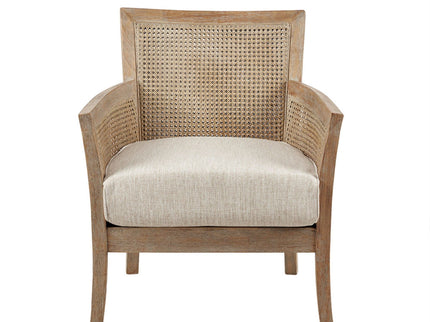 Cane Armchair With High Density Foam - Cream / Reclaimed Natural
