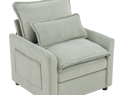 Modern Single Seat Accent Chair With Side Storage Pockets