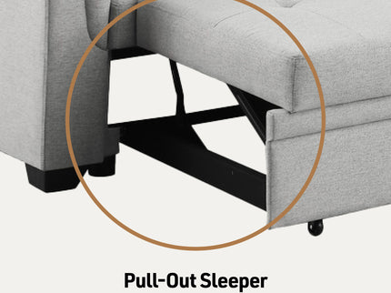 Lucca - Reversible Sleeper Sectional Sofa With Storage Chaise