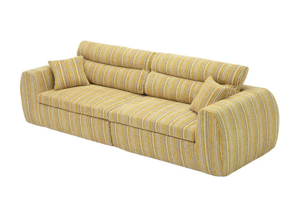 3 Seater, Couch With Throw Pillows For Living Room