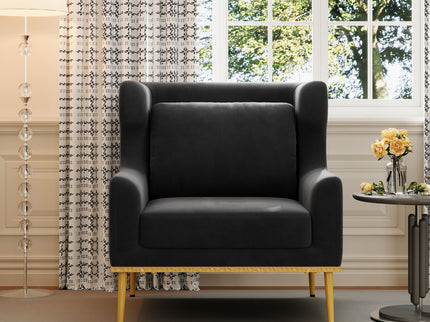 Elegant Curved Armrest Accent Armchair