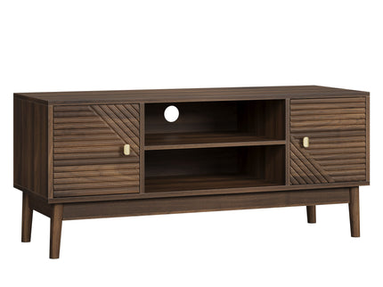 TV Stand, Entertainment Center With Storage, Media Console Table For Living Room - Walnut