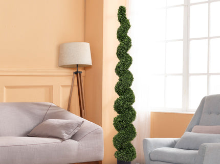 Artificial Outdoor UV Resistant Plastic Boxwood Topiary Spiral Tree