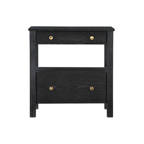 Danielle - 2 Drawer Nightstand - Black
