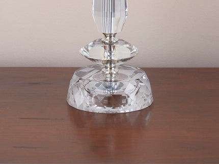 Karat - Contemporary Crystal Table Lamp (Set of 2) - Clear Crystal / Chrome / White Softback