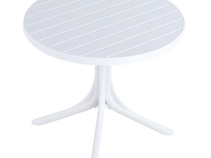 Modern Round Table, Waterproof, UV Resistant And Durable - White